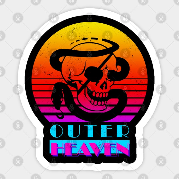 Outer Heaven Retro Sticker by CCDesign